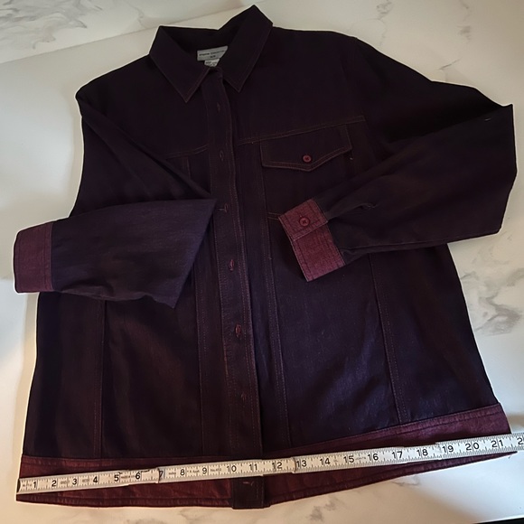 Vintage Y3K maternity collection, purple washed denim jacket - Picture 12 of 15